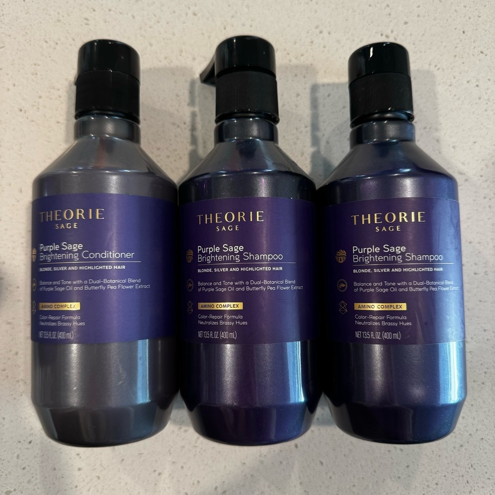 Theorie Purple Sage Brightening Hair Care Shampoo Conditioner Set